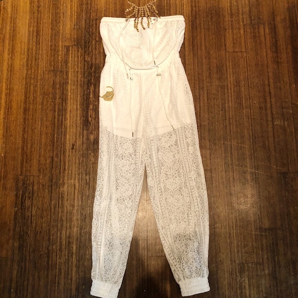 White lace jumpsuit - Picture 1 of 2